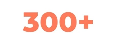 300+