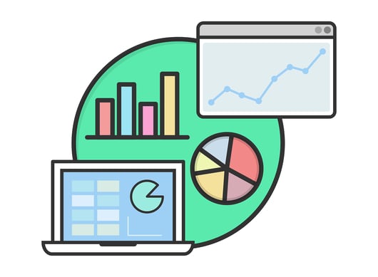 four types of metrics/graphs are shown